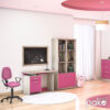 Γραφείο εργασίας Looney pakoworld χρώμα castillo-ροζ 100x55x75εκ