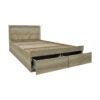 Κρεβάτι Olympus pakoworld με συρτάρι castillo-oak 100x200εκ