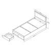 Κρεβάτι Olympus pakoworld με συρτάρι castillo-oak 100x200εκ