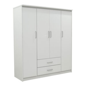 Ντουλάπα ρούχων τετράφυλλη OLYMPUS pakoworld χρώμα castillo-toro 159x57x183εκ