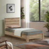 Κρεβάτι OLYMPUS pakoworld σε sonoma απόχρωση 100x200εκ