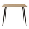 Τραπέζι Cuba pakoworld MDF sonoma-μαύρο 70x70x75εκ