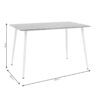 Τραπέζι Cuba pakoworld MDF sonoma-λευκό 120x80x75εκ