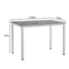 Τραπέζι Witte pakoworld MDF/Metal σε sonoma απόχρωση με λευκο πόδι 110x70x76εκ