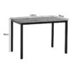 Τραπέζι Witte pakoworld MDF/Metal σε sonoma απόχρωση με μαύρο πόδι 110x70x76εκ