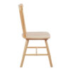 Καρέκλα Melia pakoworld rubberwood σε φυσική απόχρωση 45x51x87εκ (Σετ 4 τεμ.)