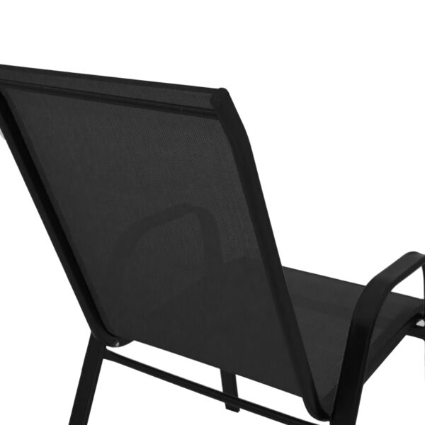 Πολυθρόνα Calan pakoworld μέταλλο μαύρο-textilene μαύρο 55x75x90 εκ