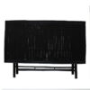 Τραπέζι Badou pakoworld πτυσσόμενο bamboo μαύρο 150x80x77εκ
