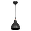 Φωτιστικό οροφής μονόφωτο Lofty pakoworld Ε27 μαύρο Φ18x22εκ