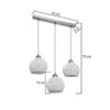 Φωτιστικό οροφής τρίφωτο PWL-0973 II pakoworld Ε27 χρυσό 50x18x85εκ