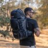 Σακίδιο ορειβασίας αδιάβροχο Ταξιδιού 60L Camping 1488 μαύρο