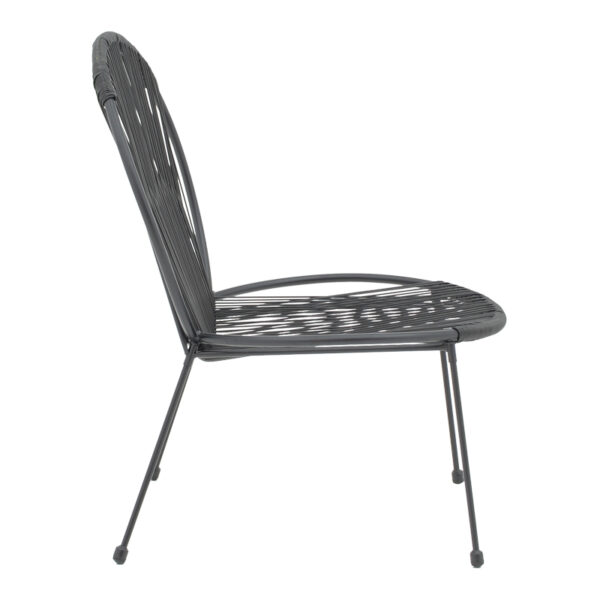 Καρέκλα κήπου Dapper pakoworld μαύρο μέταλλο-pe μαύρο 65x70x93.5εκ