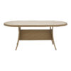 Τραπέζι Keir pakoworld rattan-αλουμίνιο καφέ 180x90x72εκ