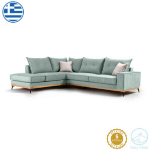 Καναπές 3θέσιος Tranquil I pakoworld ύφασμα μπουκλέ κρεμ 228x90x74εκ