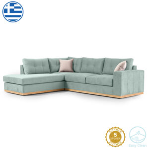 Καναπές 3θέσιος Tranquil I pakoworld ύφασμα μπουκλέ κρεμ 228x90x74εκ