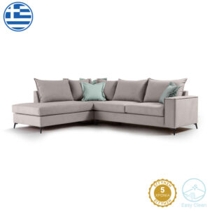 Καναπές 3θέσιος PWF-0574 pakoworld δεξιά γωνία μπεζ 255x120x85εκ