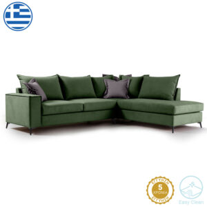 Καναπές 3θέσιος PWF-0574 pakoworld δεξιά γωνία μπεζ 255x120x85εκ