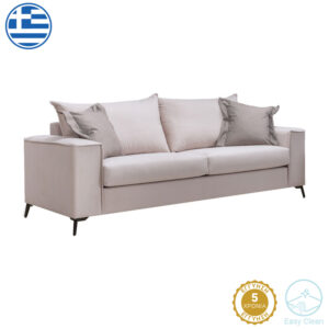 Καναπές 3θέσιος Tranquil pakoworld ύφασμα μπουκλέ γκρι 228x90x74εκ