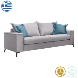 Γωνιακός καναπές αριστερή γωνία Romantic pakoworld ύφασμα cream-mocha 290x235x95εκ