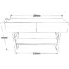 Κονσόλα Vien pakoworld oak-μαύρο 139x43x75,5εκ