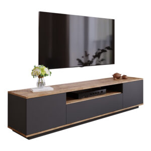 Τραπέζι Benson pakoworld MDF σε rustic grey απόχρωση 120x75x75εκ