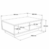 Τραπέζι σαλονιού Thunder pakoworld ανθρακί antique-γκρι antique 90x60x31.5εκ