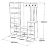 Έπιπλο εισόδου Doorse pakoworld μελαμίνης λευκό-sonoma 147.5x35x180εκ