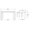 Τραπέζι Sepen pakoworld σε φυσική-λευκή απόχρωση 140x80x74εκ