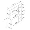 Γραφείο με βιβλιοθήκη Janson pakoworld λευκό 113x40x142εκ