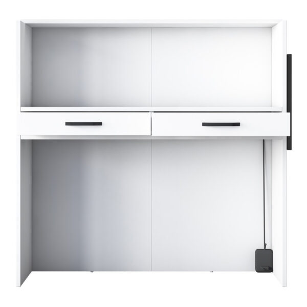 Γραφείο reception Triana pakoworld με Led σε λευκή-ανθρακί απόχρωση 110x40x110εκ