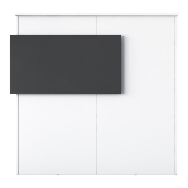 Γραφείο reception Triana pakoworld με Led σε λευκή-ανθρακί απόχρωση 110x40x110εκ