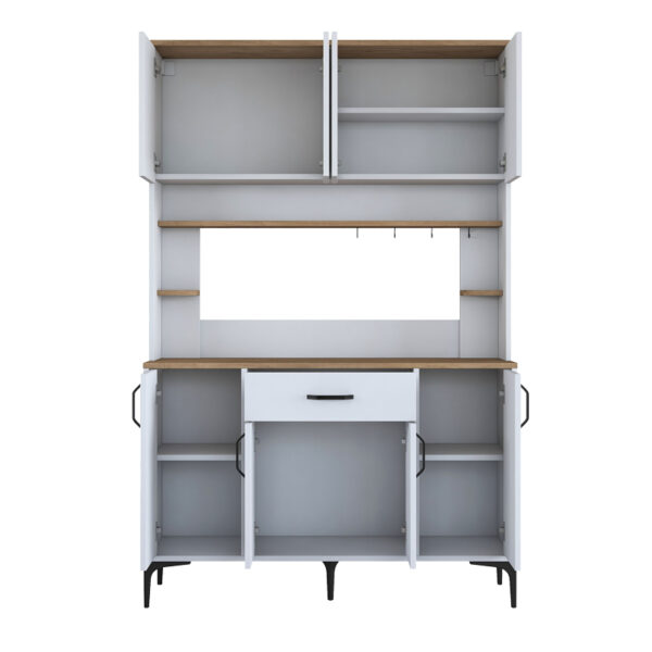 Ντουλάπα κουζίνας Cordie pakoworld λευκό μελαμίνης 120x40x184.2εκ