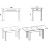 Τραπέζι Quiin pakoworld επεκτεινόμενο καρυδί 120-164x70x73.5εκ