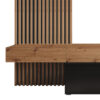 Σύνθετο σαλονιού Litende pakoworld μαύρο-sonoma μελαμίνης 249.5x42x199.5εκ