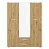 Ντουλάπα Rutenia pakoworld μελαμίνη σε oak απόχρωση 155.7x54x203εκ