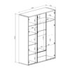 Ντουλάπα Rutenia pakoworld μελαμίνη σε oak απόχρωση 155.7x54x203εκ