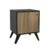 Κομοδίνο Flipter pakoworld μελαμίνης oak-μαύρο 40x40x55εκ