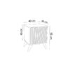 Κομοδίνο Flipter pakoworld μελαμίνης oak-μαύρο 40x40x55εκ