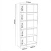 Βιβλιοθήκη Alkathi pakoworld σε oak απόχρωση 77x22x160εκ