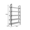Βιβλιοθήκη Almond pakoworld σε oak-μαύρη απόχρωση 120x29x185εκ