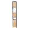 Βιβλιοθήκη Fifer pakoworld σε oak-μαύρη απόχρωση 120x28x185εκ
