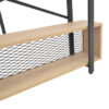 Βιβλιοθήκη Fifer pakoworld σε oak-μαύρη απόχρωση 120x28x185εκ