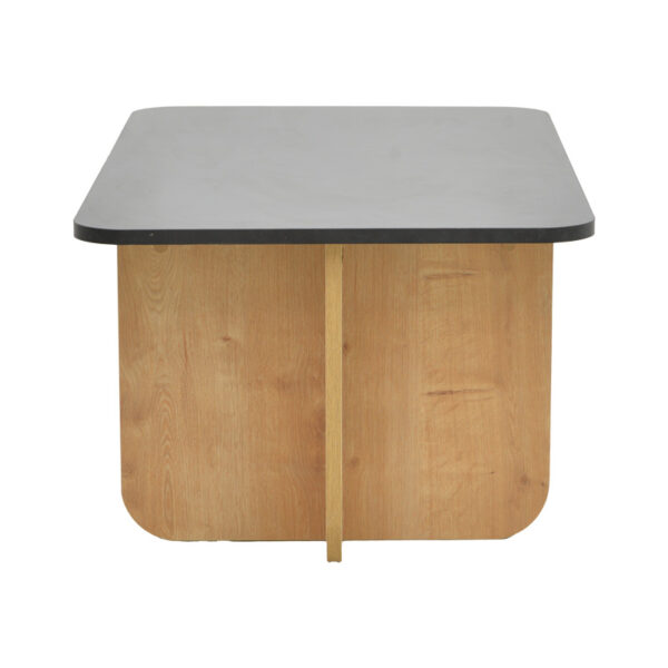 Τραπέζι Beca pakoworld σε oak-μαύρο απόχρωση 100x60x42εκ