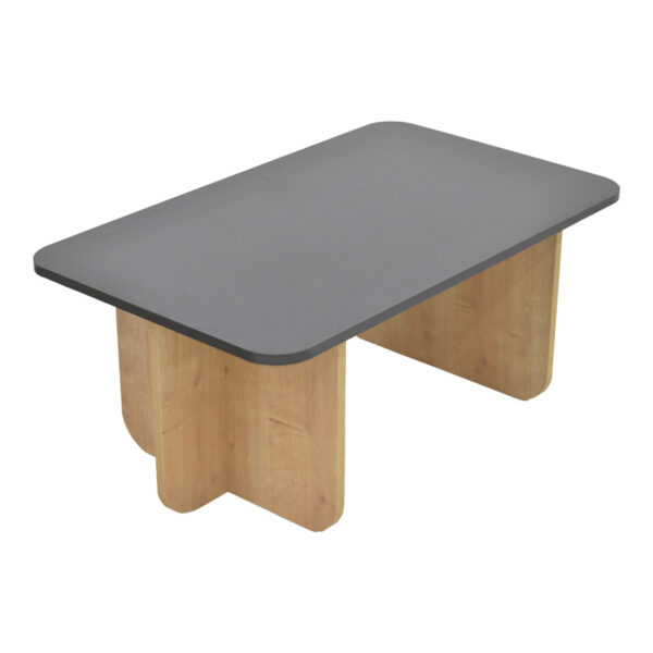 Τραπέζι Beca pakoworld σε oak-μαύρο απόχρωση 100x60x42εκ