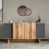 Μπουφές Aramos pakoworld σε ανθρακί - oak απόχρωση 180x45x80εκ
