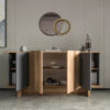 Μπουφές Aramos pakoworld σε ανθρακί - oak απόχρωση 180x45x80εκ