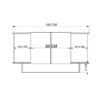 Μπουφές Aramos pakoworld σε ανθρακί - oak απόχρωση 180x45x80εκ