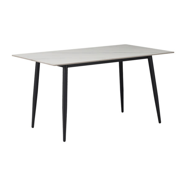 Τραπεζαρία Parker-Gustas pakoworld σετ 5τεμ sintered stone-μαύρο-ανθρακί 120x60x75εκ