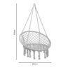 Αιώρα-κούνια κάθισμα Eventful pakoworld σχοινί μπεζ 82x82x133εκ