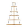 Βιβλιοθήκη mini Tars pakoworld sonoma-μαύρο 130x22x146εκ
